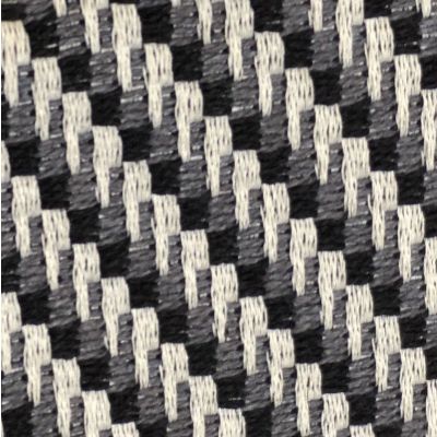 Ecru woven fabric, anthracite gray and black