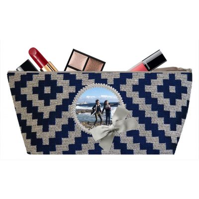 Personalized Kit - Makeup bag - Poncho navy - Custom with your photo