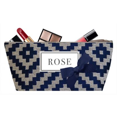 Personalized Kit - Makeup bag - Poncho navy - Custom with your name