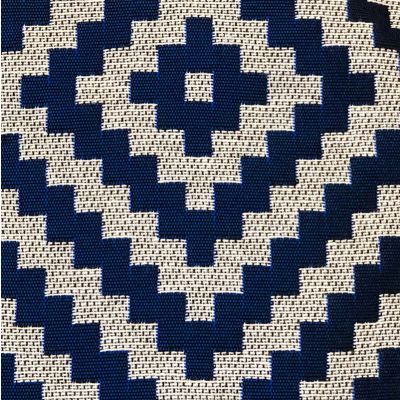 Navy poncho fabric - woven jacquard dyed natural color & navy pattern. Very beautiful fabric.