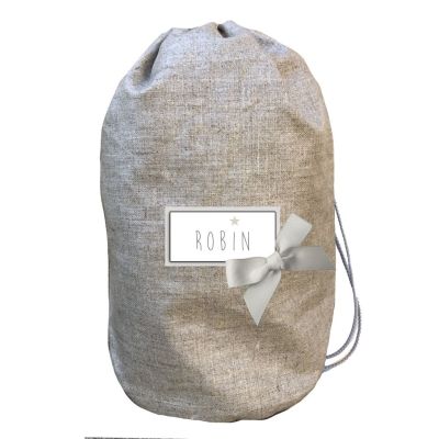 Baby personalized backpack - coated linen