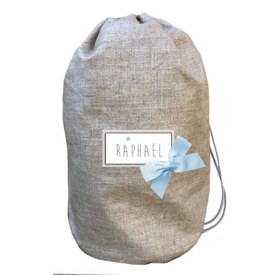 Baby personalized backpack - coated linen