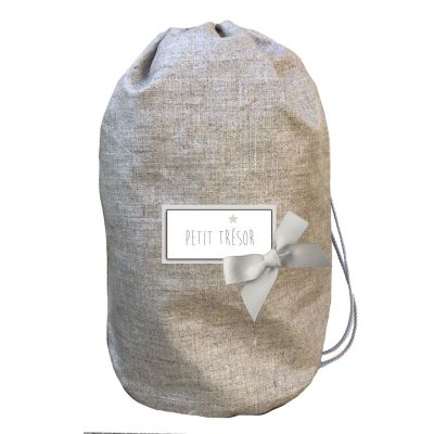 Baby personalized backpack - coated linen