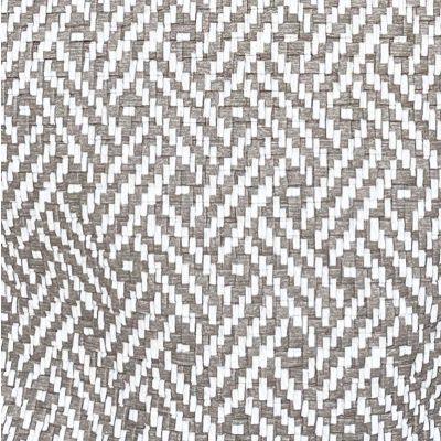 Thick coated fabric - linen and white pattern