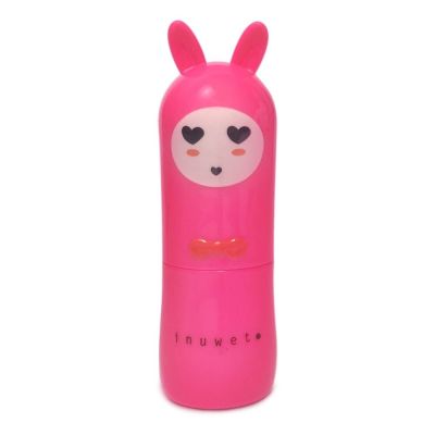 INUWET Rabbit Lip Balm Scented with Cherry Vegan - Fuchsia Pink