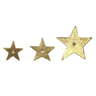 Golden brass star nail - size T1 / 3 sizes