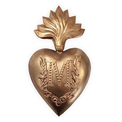 Ex-Voto Heart - embossed and patinated by hand