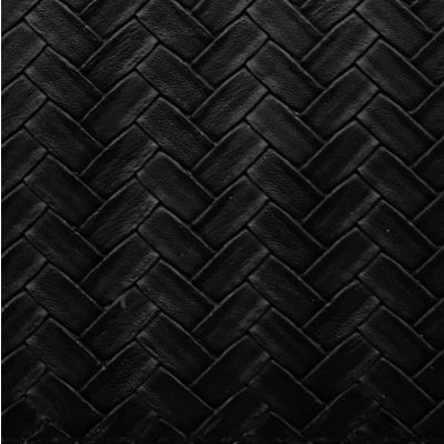 Black waterproof coated fabric, cane relief