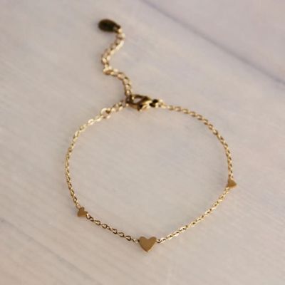 HEART Bracelet in Stainless Steel - Gold