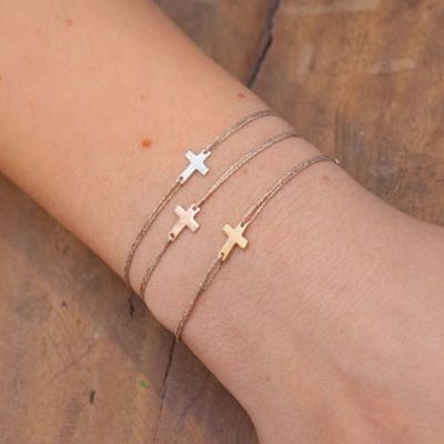 Sophie Deschamps Cross Bracelet - 3 colours- Made in Lyon