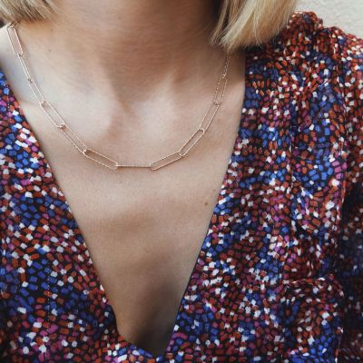 Maillon necklace - short neck - gold plated 3 microns