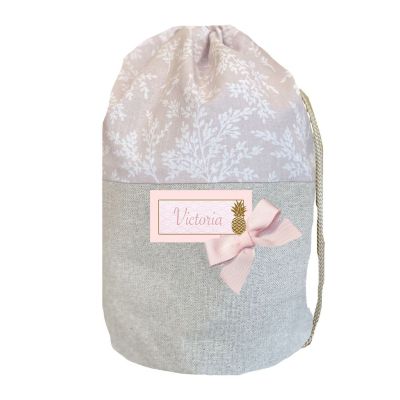 Baby personalized backpack -Nude floral