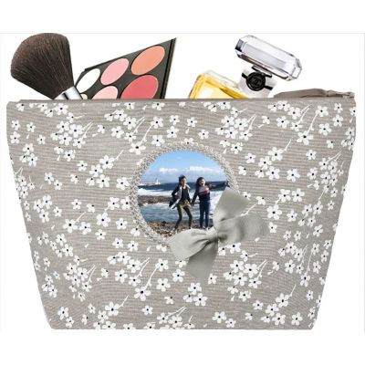 Toiletry Bag Woman - White flowers