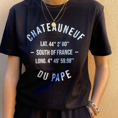 T-shirt with marking Chateauneuf du Pape - GPS points