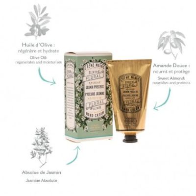 Hand cream with olive oil and sweet almond for supple and soft hands every day.