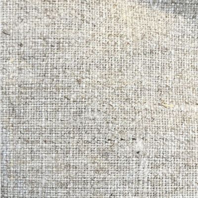 100% natural linen fabric covered with plastic