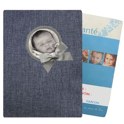 Woven jean Health notebook personnalise with surname