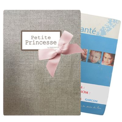 Personalized Health Card Protector - "Little Princess" - Shiny Linen