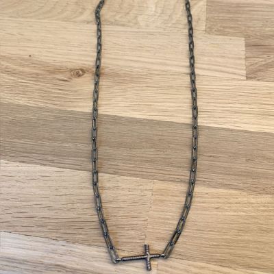 bass string cross chain necklace