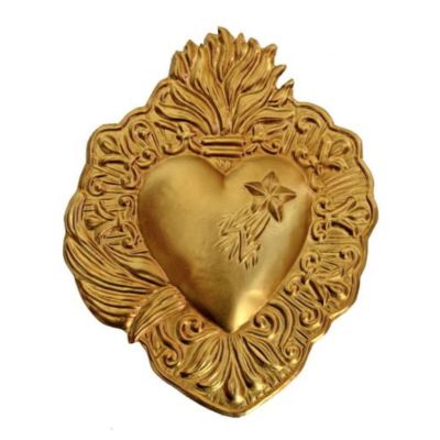 Ex-Voto Heart - embossed and patinated by hand