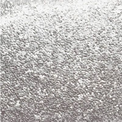 Silver glitter plastic coated fabric