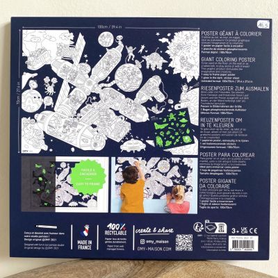 omy - Giant coloring poster Space Station