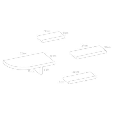 Gllu - dimensions of the shelves