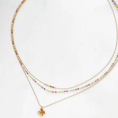 litchi - necklace miyuki multi