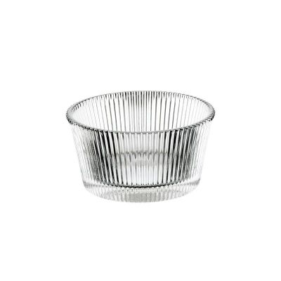 Fluted glass appetizer made in France