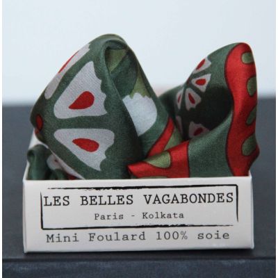 Les belles Vagabondes - mini silk scarf in its pretty box