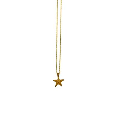 Mini Boncoeurs Star necklace in brass