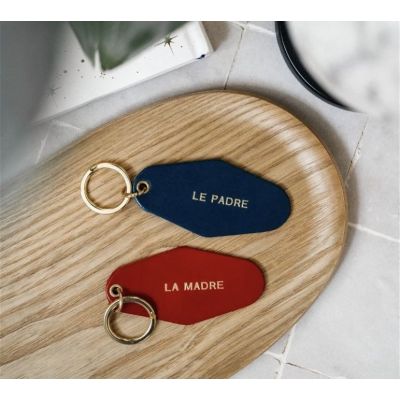 Personalized leather key ring family gift