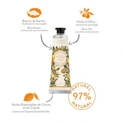 Panier des Sens - Provence hand cream with citrus zest and cypress