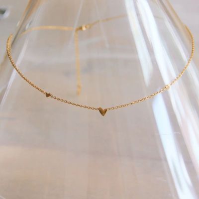 HEART necklace in Stainless Steel - Gold