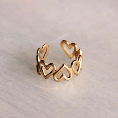 Hearts Adjustable Ring