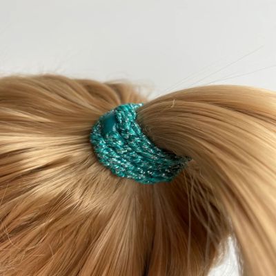 KKNEKKI hair elastic - Blue Green Glitter