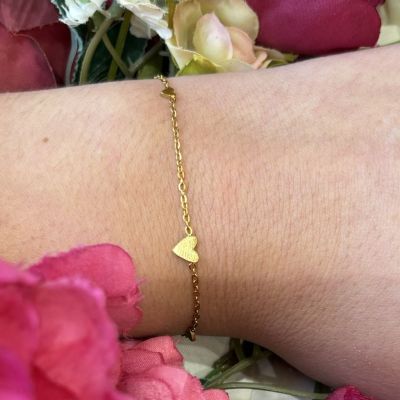 HEART Bracelet in Stainless Steel - Gold