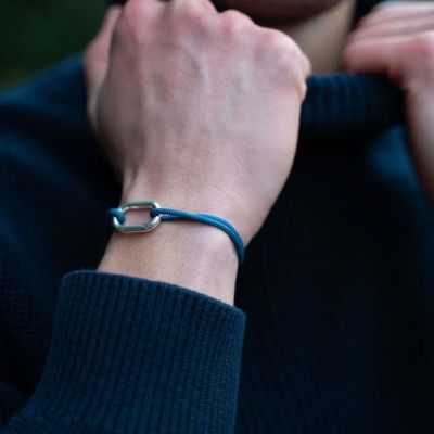 Link bracelet - navy blue