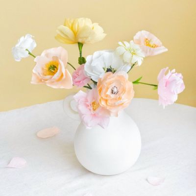 Create these beautiful crepe paper decorative flowers