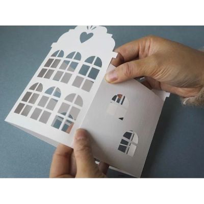 DIY kit to create 2 magnificent tealight holders and 2 Kirigami paper cards
