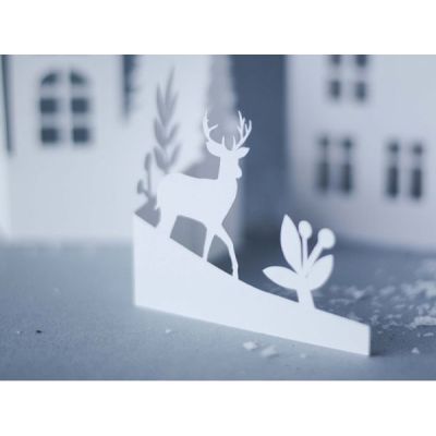 DIY kit to create 2 magnificent tealight holders and 2 Kirigami paper cards