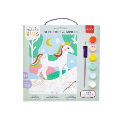 Paint by number for children 5+ - Unicorn and Piou
