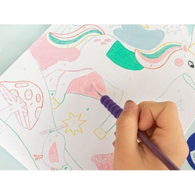 Paint by number for children 5+ - Unicorn and Piou