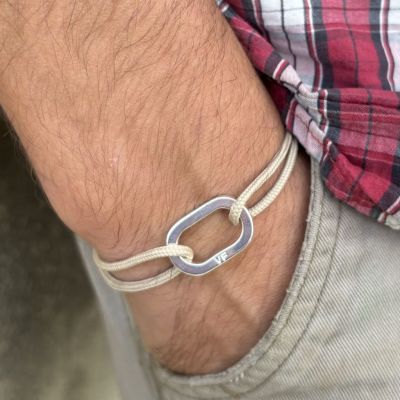 Flat bracelet Le Vent Français - beige