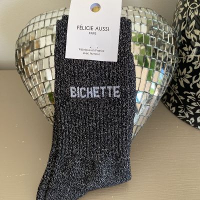 Félicie Aussi - Glitter Bichette Socks - Black