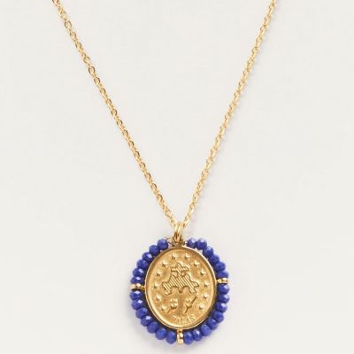 Santa Rita lucky charm medal necklace /verso