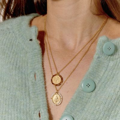 Belamar lucky charm medal necklace