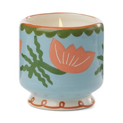 A Dopo Ceramic Candle "Flower" Hand Painted - Cactus Flower