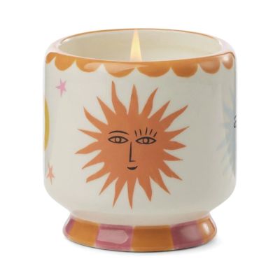 A Dopo Ceramic Candle "Sun" hand painted - Orange blossom