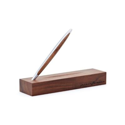 Pininfarina - Cambiano Walnut wood pen Ethergraf lead with stand